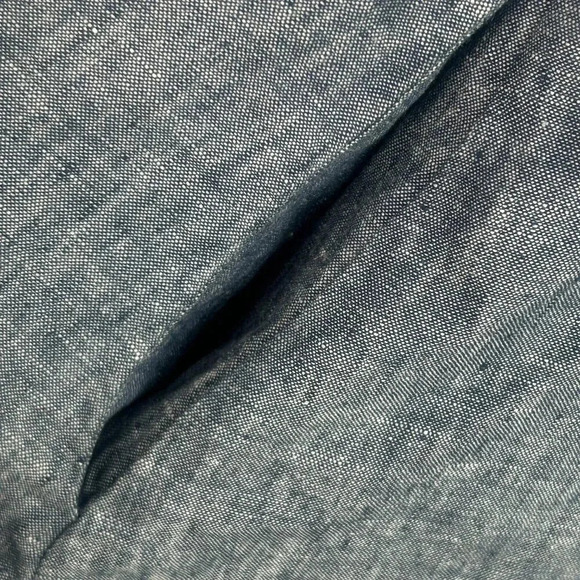 Spirithouse Denim Chambray 100% Linen Asymmetrical Tunic Blouse Size XS - Picture 4 of 8